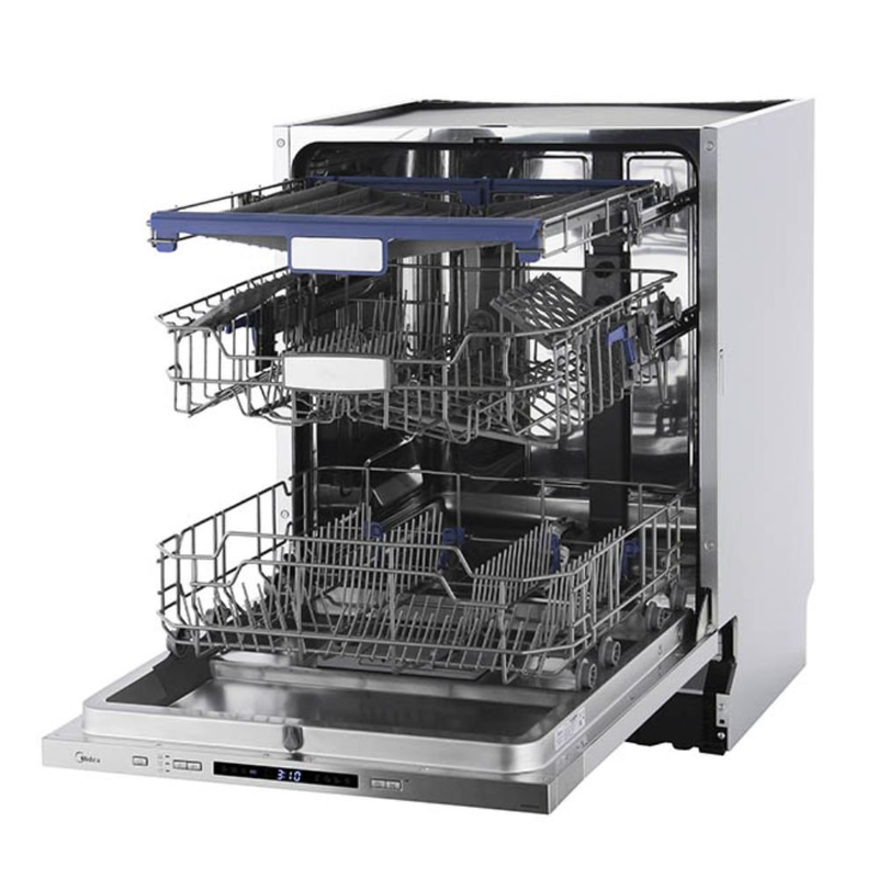 Product image: Midea εντοιχιζόμενο πλυντήριο πιάτων 60cm για 14 σερβίτσια με natural dry, powerwash, Wi-Fi & autodoor, γκρίζο mid60s500-cyp, , medium-null