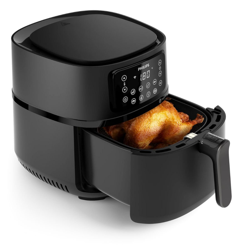 Product image: Philips 5000 series connected xxl φριτέζα αέρος 2000w με αποσπώμενο κάδο 7.2l, 16 λειτουργίες μαγειρέματος, χρονοδιακόπτη, Wi-Fi & τεχενολογία rapid Air hd9285/93, , medium-null