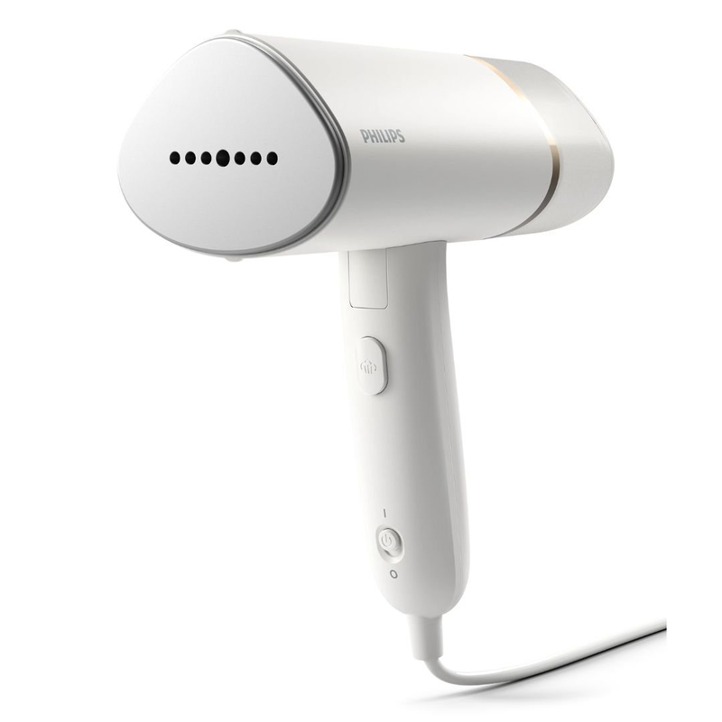 Product image: Philips series 3000 χειροκίνητη συσκευή ατμού 1000w, πτυσσόμενη με μεταλλική πλάκα & θήκη sth3020/10, , medium-null