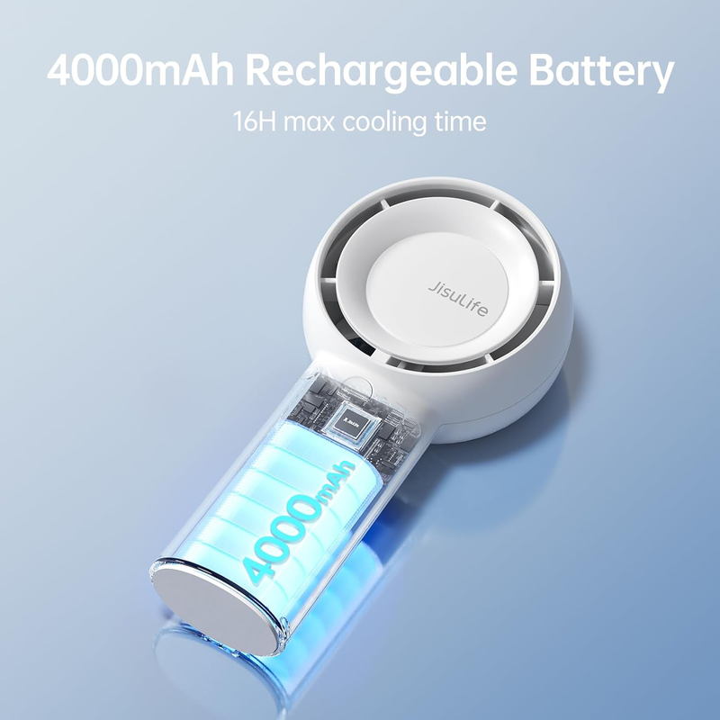 Jisulife portable personal fan fa43 white •patented turbocharged Airflow , , medium image number null