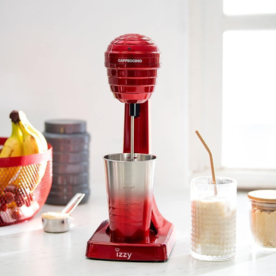 Izzy συσκευή φραπέ φραπεδιέρα caffeccino με 2 ταχύτητες 500ml κόκκινο, , medium