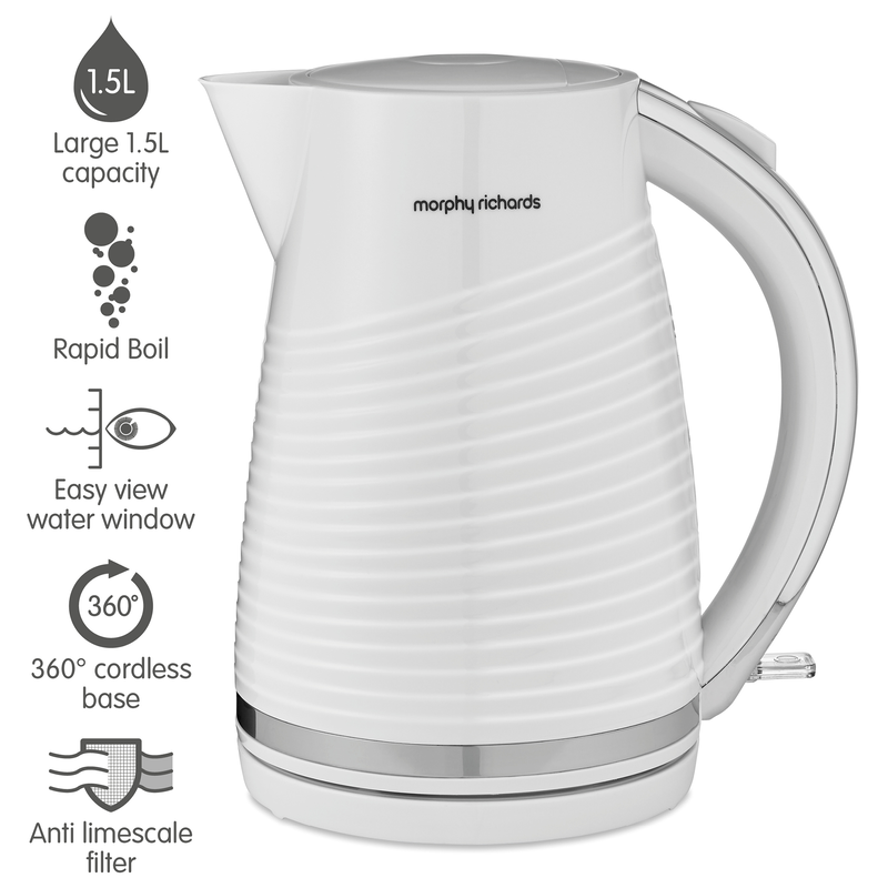 Morphy richards 108269 dune kettle 3kw 1.7l - white image number null