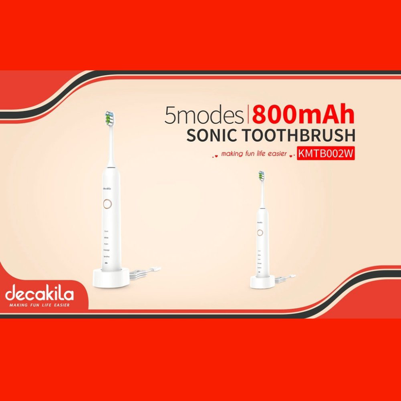 Product image: Decakila kmtb002w sonic ηλεκτρική οδοντόβουρτσα με 4 προγράμματα λειτουργίας, , medium-null