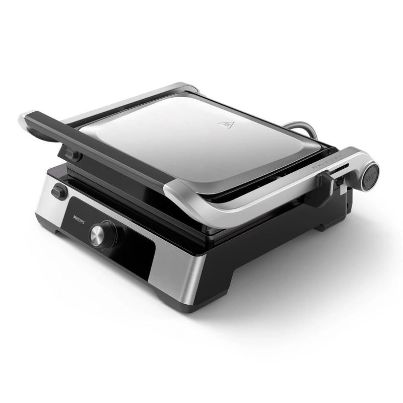 Product image: Philips τοστιέρα γκριλιέρα inox 2000w με αποσπώμενες πλάκες 180° & ρυθμιζόμενη θερμοκρασία hd6301/90, , medium-null