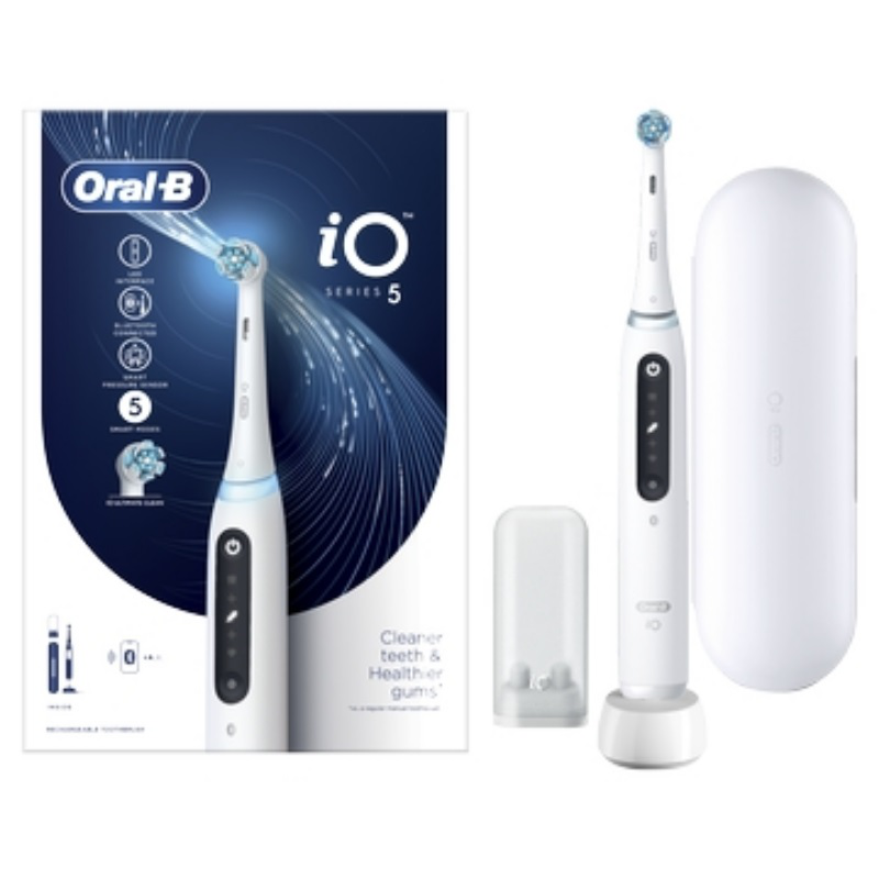 Oral-b io 5 rechargeable electric toothbrush - white, , medium-null