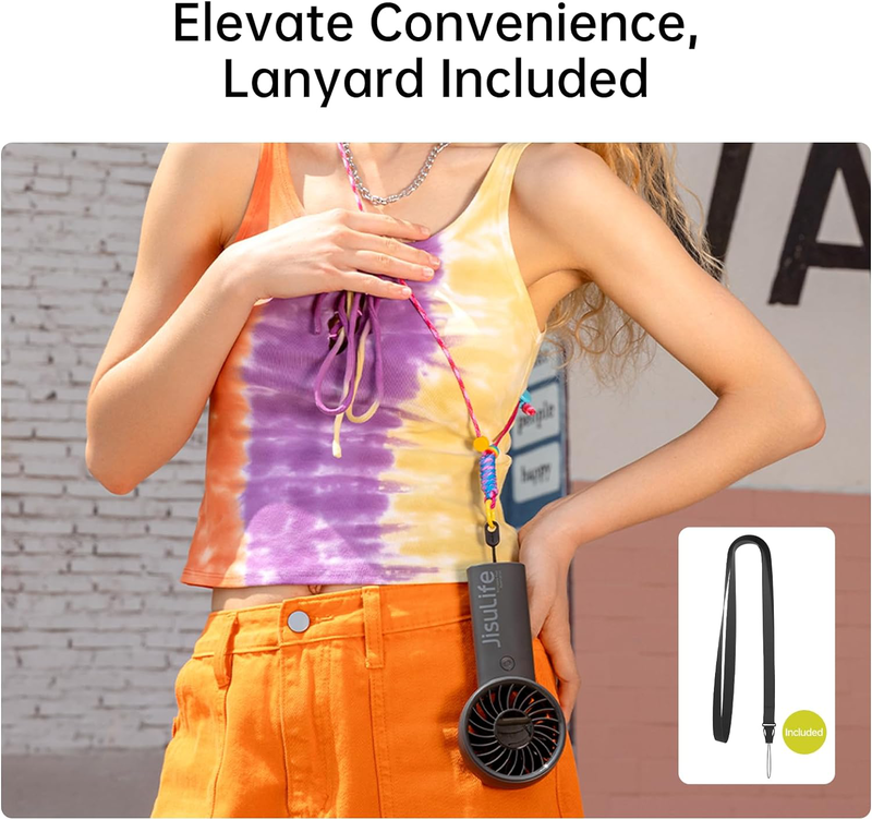 Jisulife portable personal fan life 4 grey &bull;handheld & desktop fan, , medium-null