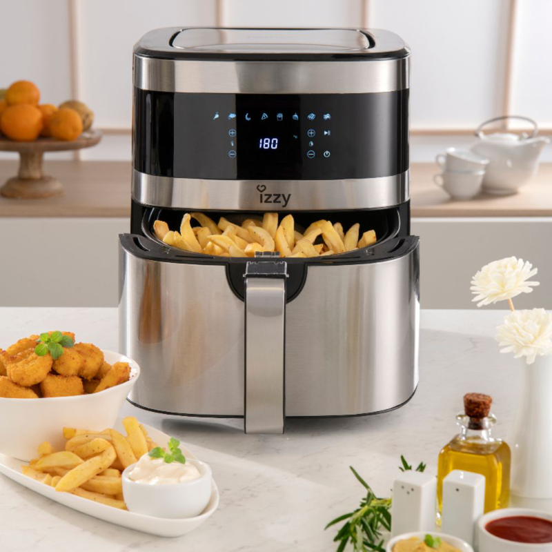 Product image: Izzy iz-8207 φριτέζα αέρος με αποσπώμενο κάδο 7lt ασημί 224092, , medium-null