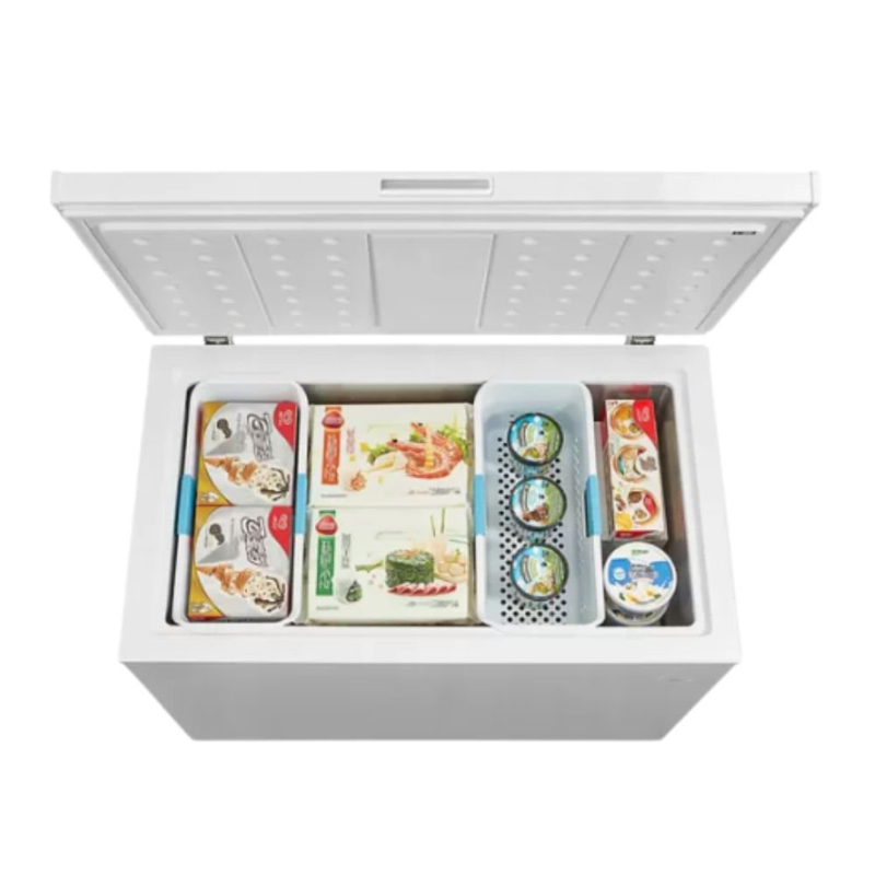 Product image: Midea καταψύκτης οριζόντιος 249l στατικός με 2 ζώνες θερμοκρασίας, super freeze & 17h αυτονομία, λευκό mdrc345fee01, , medium-null