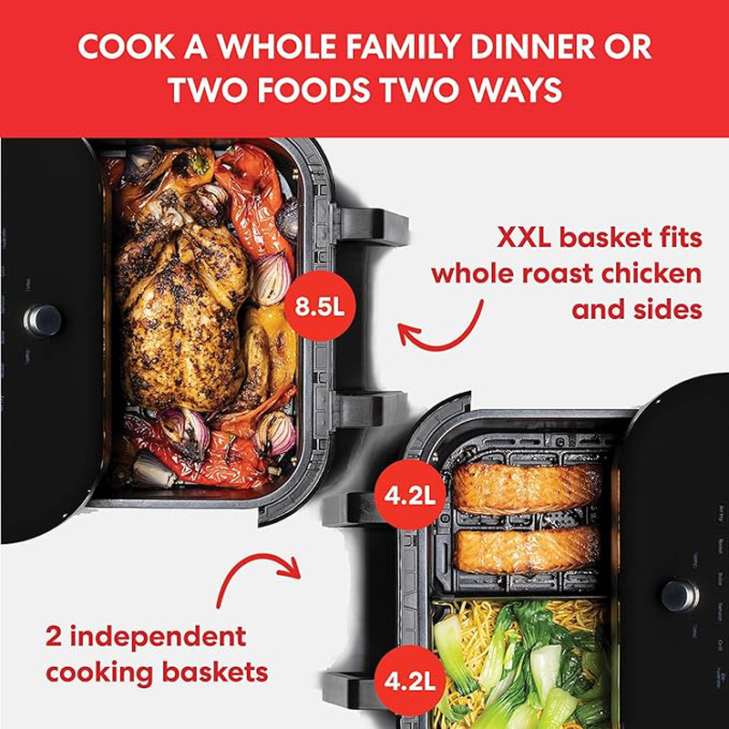 Instant vortex plus clearcook versazone Air fryer, 8.5l, stainless steel, , medium-null