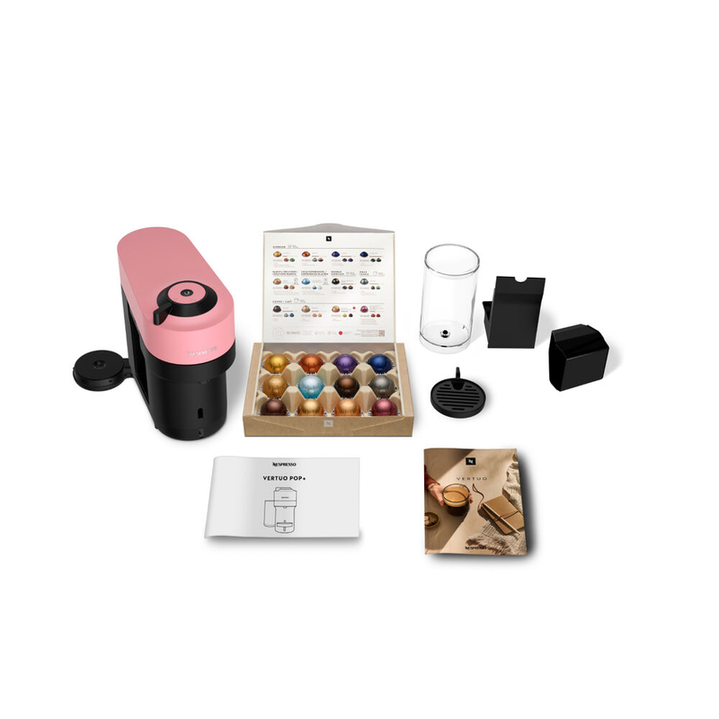 Nespresso vertuo pop espresso machine 1260w for latte macchiato and cappuccino candy pink-null
