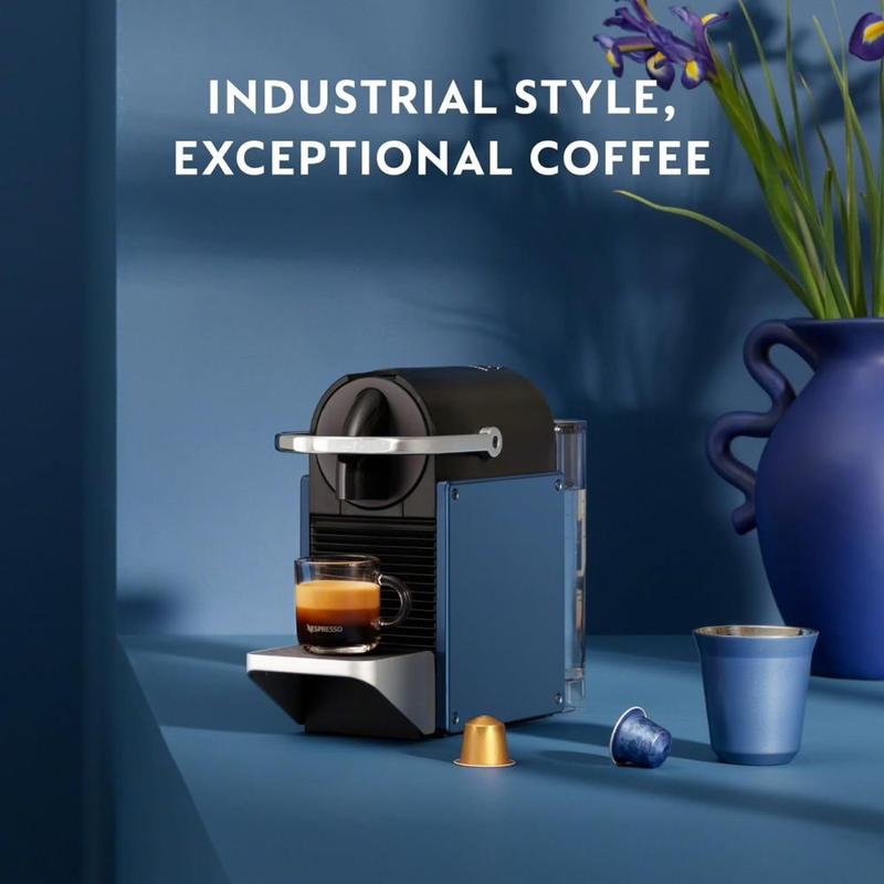 Nespresso pixie titan redesign καφετιέρα espresso & lungo για κάψουλες, 19bar, μπλε, , medium-null