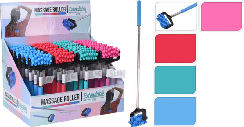 Massage stick extendable 4 assorted colors, , medium-null