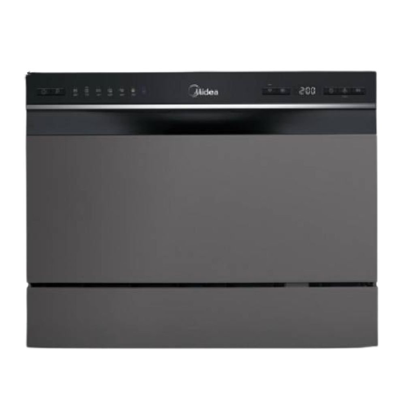 Midea mini compact &pi;&lambda;&upsilon;&nu;&tau;ή&rho;&iota;&omicron; &pi;&iota;ά&tau;&omega;&nu; 6 &sigma;&epsilon;&rho;&beta;&iota;&tau;&sigma;&iota;ώ&nu; &mu;&epsilon; Wi-Fi, extra dry, self-clean 70&deg;c & &psi;&eta;&phi;&iota;&alpha;&kappa;ό panel, mtd55s400x inox, , medium-null