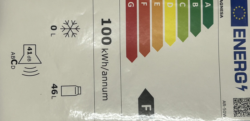 Fridge single door mini bar agnesa  ar-50w (&pi; x&upsilon;x&beta;: 474 x 447 x 496 mm), , medium-null