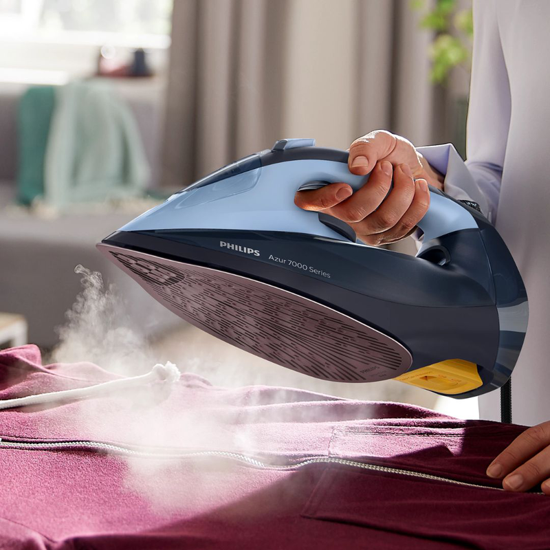 Philips series 7000 dst7041/20 steam iron 2800w with steamglide elite plate and continuous steam supply 50g/min, , medium-null