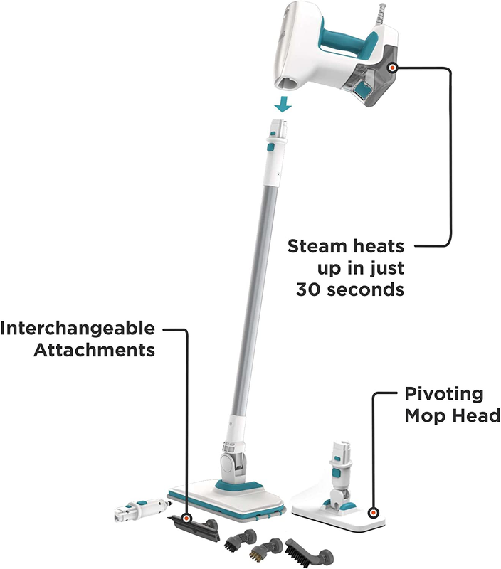 Black & decker bhsm15fx08 steam mop 1.5kw with 8 attachments, , medium-null