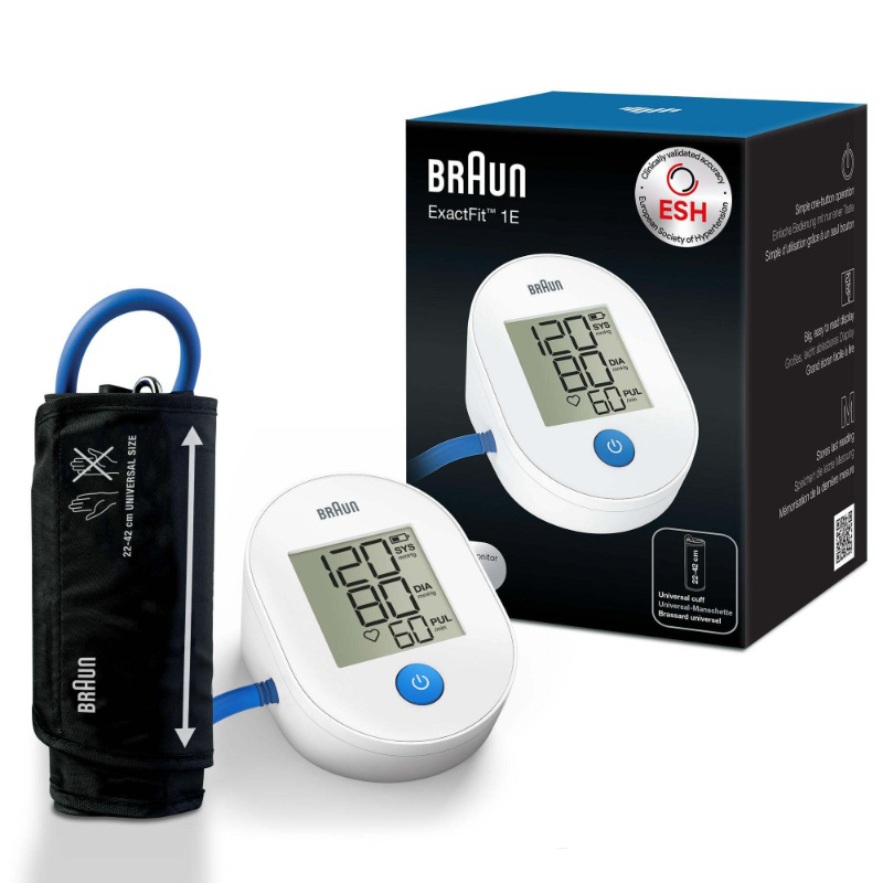 Braun exactfit&trade; 1e upper arm blood pressure monitor, , medium-null