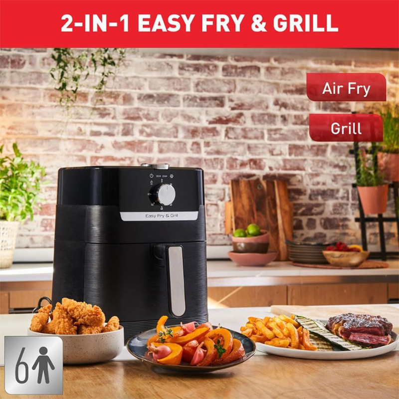 Moulinex Air fryer & grill 4.2l stainless steel ez501810, , medium-null
