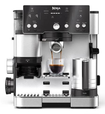Ninja es501eu espresso machine 1650w pressure 19bar for espresso black, Black-silver, medium