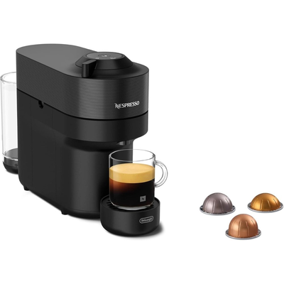 Delonghi nespresso vertuo pop espresso machine 1350w pressure 19bar for espresso, lungo, large coffee black, , medium
