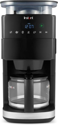 Instant grind and brew bean to cup coffee maker