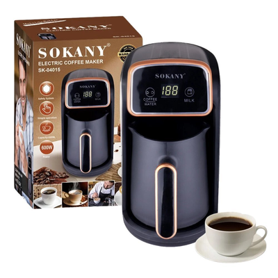 Sokany ψηφιακή μηχανή καφέ 600ml με εύχρηστη σχεδίαση & αυτόματη απενεργοποίηση, , medium