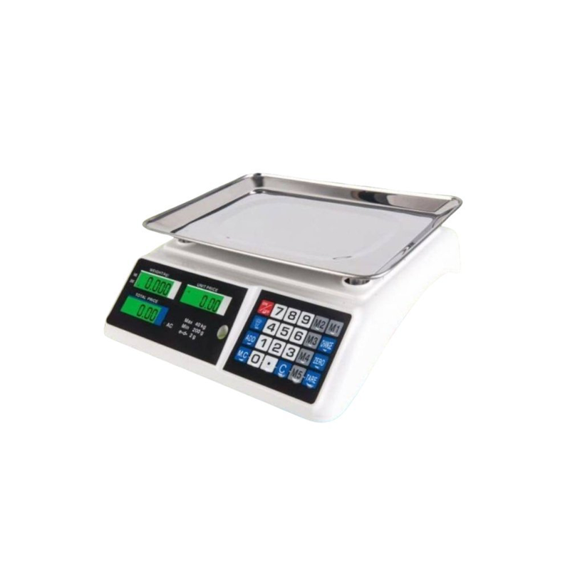 Product image: Επαναφορτιζόμενη επαγγελματική ζυγαριά πάγκου με μέγιστο φορτίο 40kg και οθόνη lcd, 37x35x13cm aerbes ab-j185, , medium-null