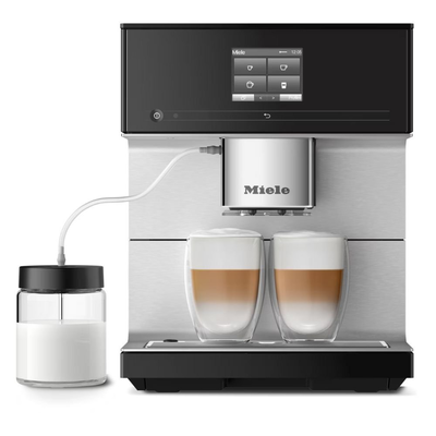 Miele cm 7350 αυτόματη καφετιέρα espresso 1450w 15bar με onetouch for two, cupsensor & miele@home obsidian black, , medium