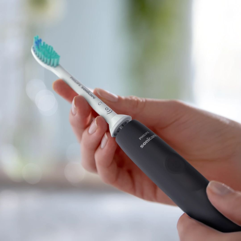 Product image: Philips sonicare 3100 series 3100 επαναφορτιζόμενη ηλεκτρική οδοντόβουρτσα με τεχνολογία sonic, αισθητήρα πίεσης για αποτελεσματική αφαίρεση πλάκας μαύρο hx3671/14, , medium-null