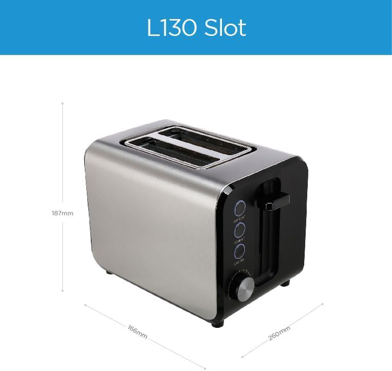 Midea toaster 2 slots, 950w ,  mt-rw2l20w inox, , medium-null