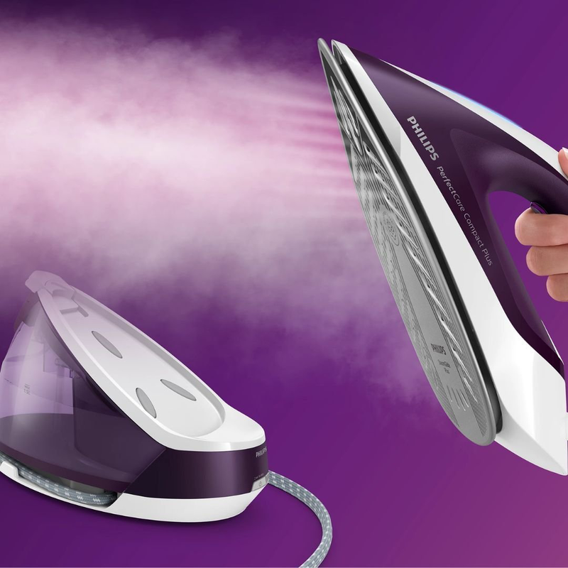 Philips gc7933/30 steam iron 2400w with steamglide plus plate and continuous steam supply 25G/min, , medium-null