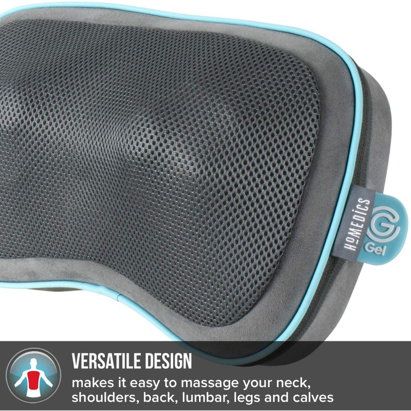 Product image: Homedics επαναφορτιζόμενο φορητό μαξιλάρι μασάζ shiatsu με gel & θερμότητα, , medium-null