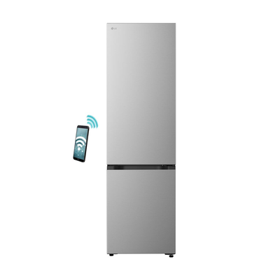 Lg gbbs322apy inox fridge freezer, Silver, medium