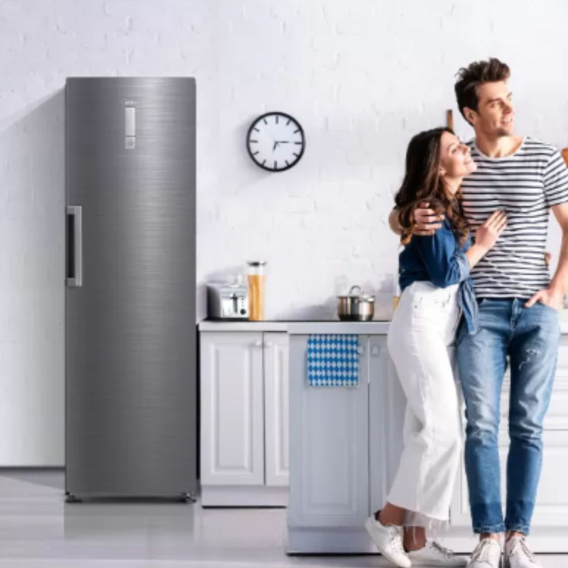 Product image: Midea upright freezer 273l με μετατροπή σε ψυγείο, super freeze & ψηφιακό έλεγχο, inox mdru385mte46, , medium-null