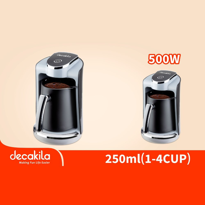 Decakila καφετιέρα κυπριακού καφέ 500w 250ml με ηχητική ειδοποίηση & σύστημα anti-overflow kecf030b, , medium-null