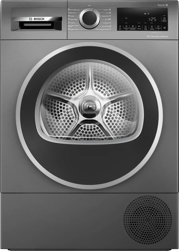 Bosch wqg245dreu series 6 tumble dryer, with heat pump 9 kg cast iron grey, 5 year guarantee, , medium-null