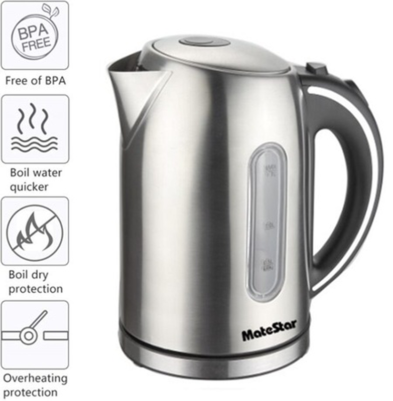 Matestar 1.7l s/s electric kettle 2200w, , medium-null
