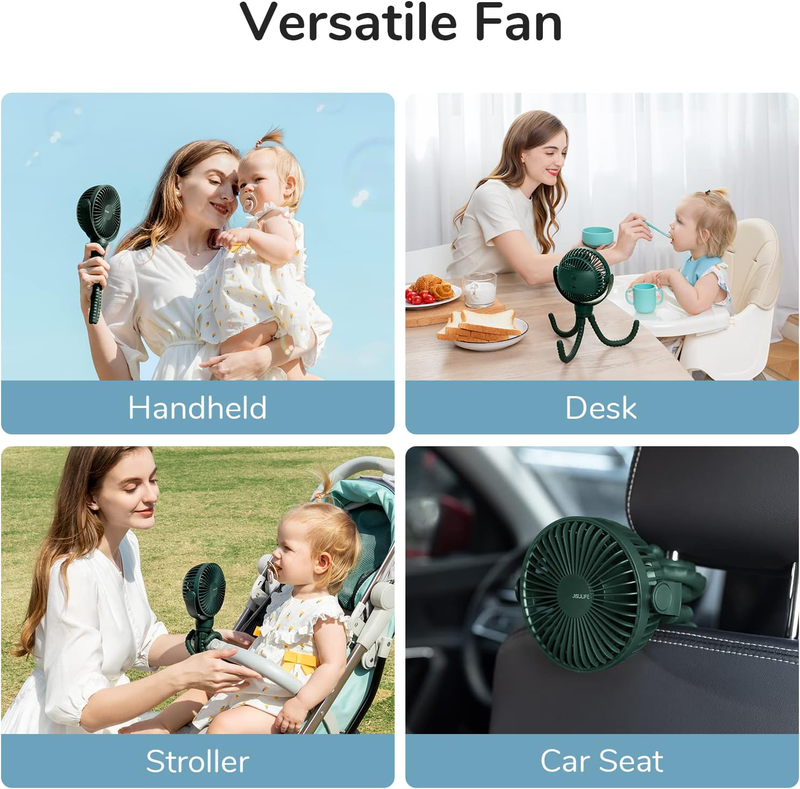 Jisulife octopus fan life1 baby white •4000mAh long life battery , , medium image number null