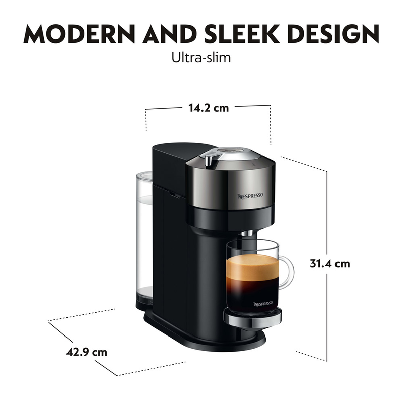 Nespresso vertuo next coffee machine deluxe chrome-null