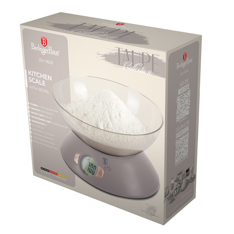 Berlinger haus ψηφιακή ζυγαριά κουζίνας 1gr/5kg καφέ bh/9616, , medium-null