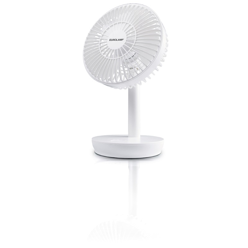 Eurolamp USB table fan 9w dc - white, , medium-null