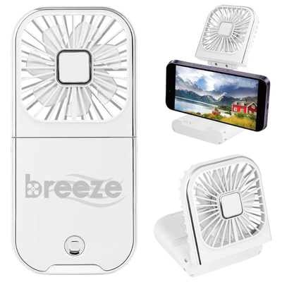 Breeze rechargeable 4-in-1 portable fan - white