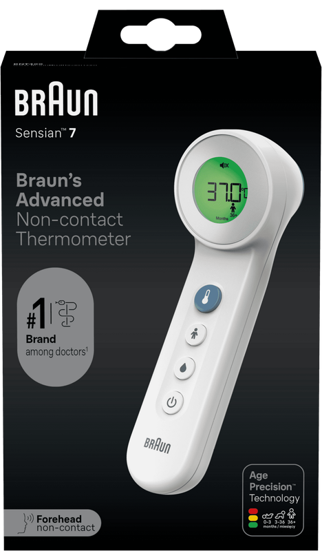 Braun no touch + touch forehead thermometer with age precision®bnt400, , medium image number null