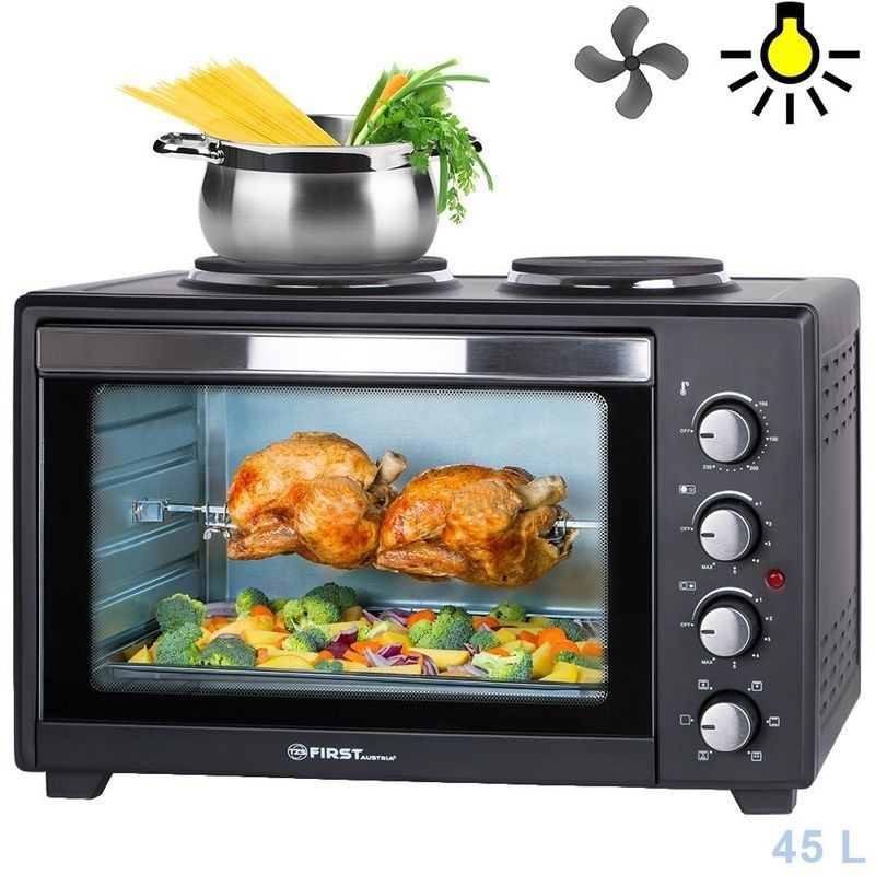 First austria fa-5045-4 oven 2 hot plates 45l 3.2kw, , medium image number null