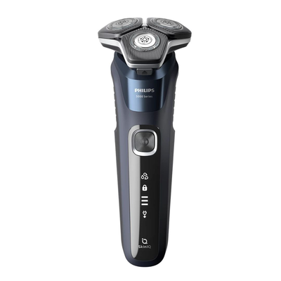Philips series 5000 επαναφορτιζόμενη περιστρεφόμενη ξυριστική μηχανή προσώπου με λεπίδες steelprecision, αισθητήρας skiniq, πτυσσόμενο τρίμερ, γρήγορη φόρτιση, αδιάβροχη & έως 60 λεπτά λειτουργίας s5885/25, , medium