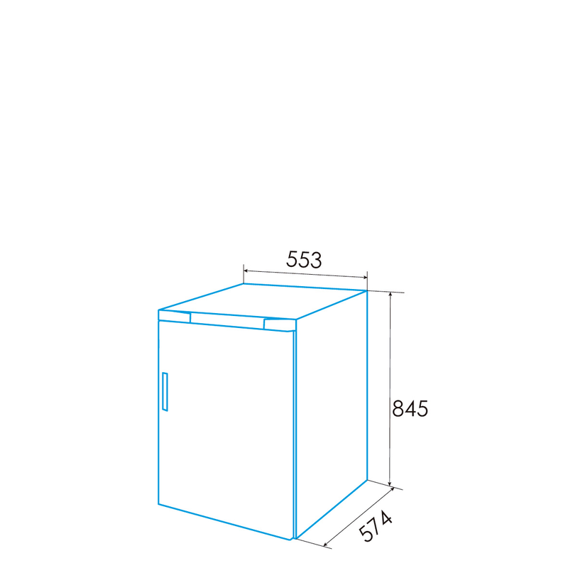 Fridge edessa efs-0813 wh 924271334, width (mm) 553 height (mm) 845 depth (mm) 574, , medium-null