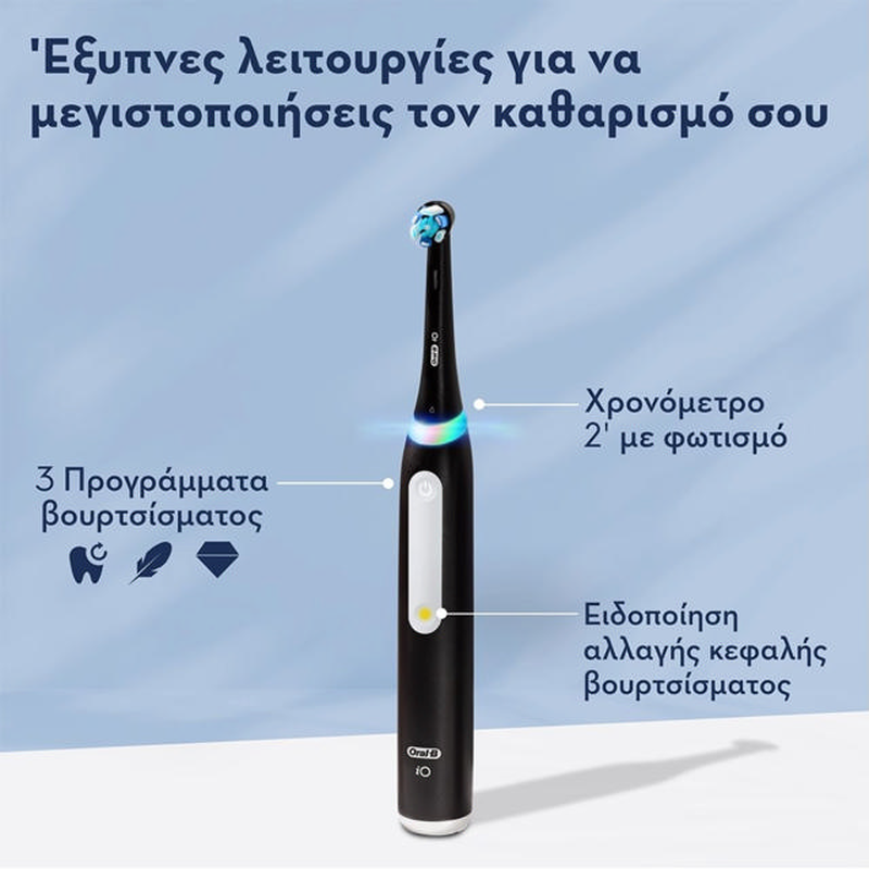Oral b electric toothbrush io series 3 with case - black, , medium-null