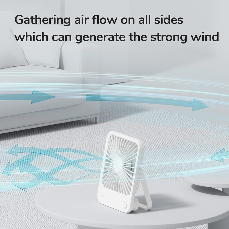 Jisulife desktop fan powerbank out fa26 white •cordless and rechargeable, , medium-null