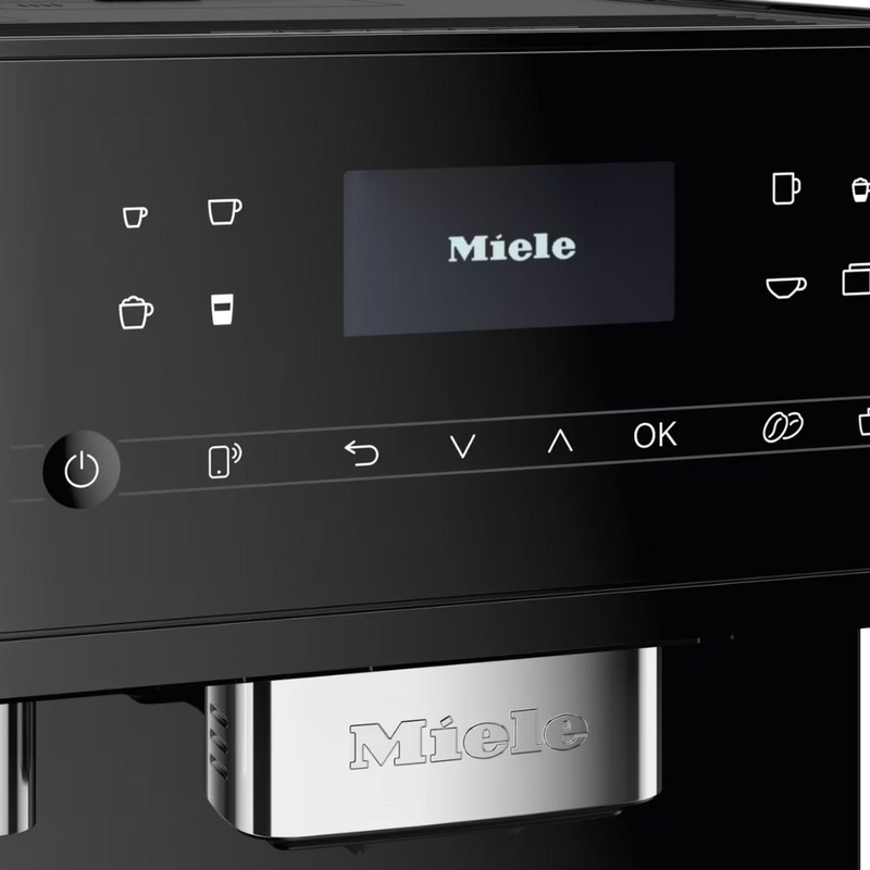 Miele cm 6160 milkperfection αυτόματη καφετιέρα espresso 1450w 15bar με Wi-Ficonn@ct, onetouch for two & teatimer obsidian black, , medium-null
