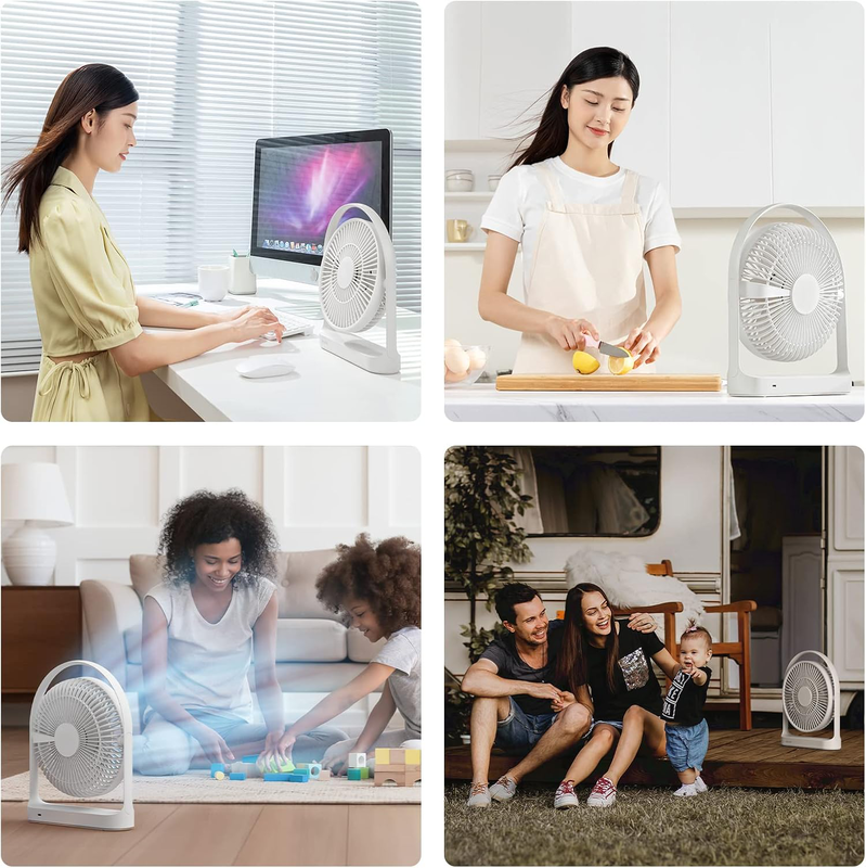 Jisulife desktop portable fan fa27 gray •30h max duration, cool off to the next morning, , medium image number null